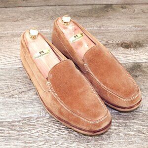 $695 Neiman Marcus GRAVATI Loafer 9.5 M Tan Suede 18133 * add $15 new Trees